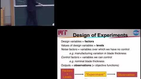 Design of Experiments DOE by Prof. Olivier de Weck of MIT