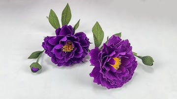 🌸 How to Make Realistic Peony Crepe Paper Flowers | Easy DIY Tutorial by Bophahandmade