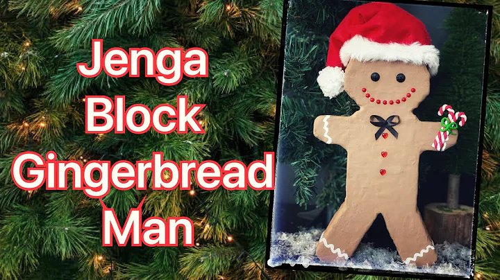 Dollar Tree 🌳 Jenga Block Gingerbread Man