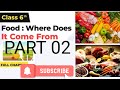 Science//Food:where does it come from//oavs//CBSE //1stchapter //part 02//class 6th //types of food