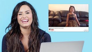 Vignette de la vidéo "Demi Lovato Watches Fan Covers On YouTube | Glamour"