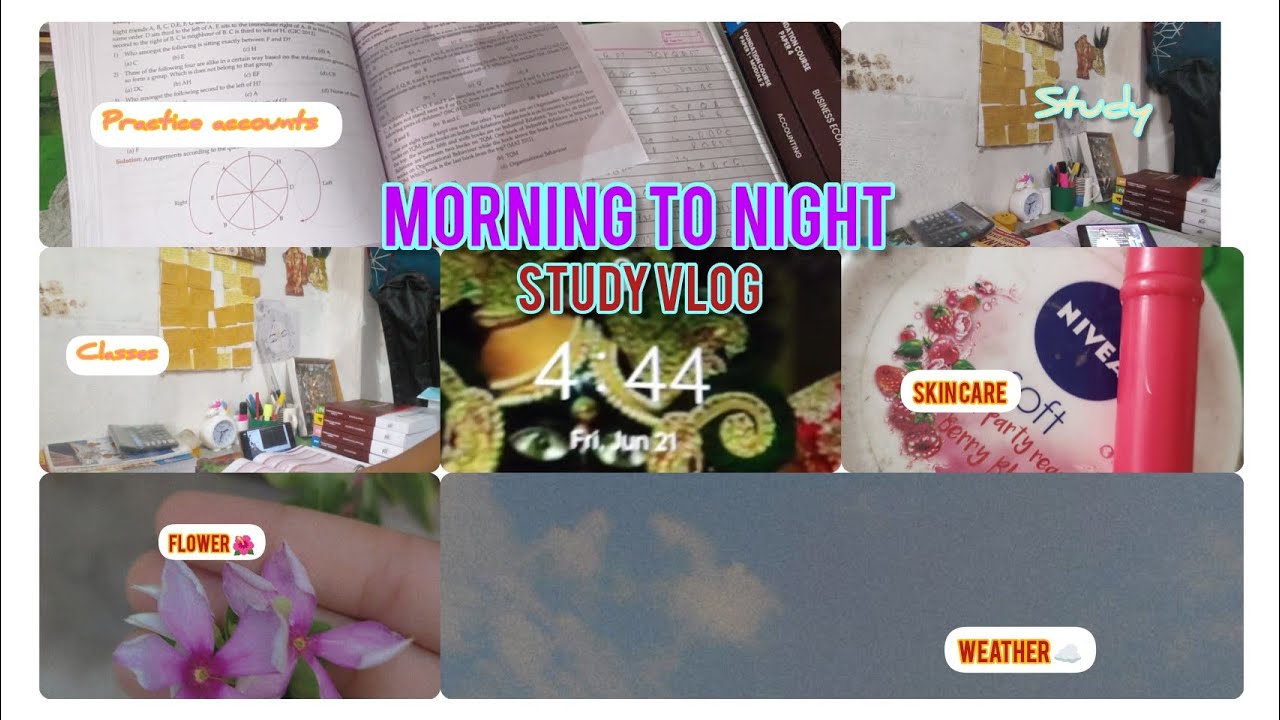 MORNING TO NIGHT STUDY VLOG {5AM-11PM} 🌺💓 realistic day in my life 💘🤞# ...