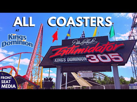 All Coasters at Kings Dominion + On-Ride POVs - Front Seat Media