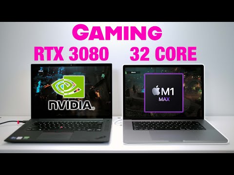 Watch This M1 Max 32 Core GPU Destroy an RTX 3080 Laptop in Gaming - MacBook Pro 16 v X1 Extreme G4