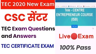 Live 🔴 TEC Exam Questions and Answers 2021 100% Pass | CSC TEC Exam Questions Answers Pdf Download