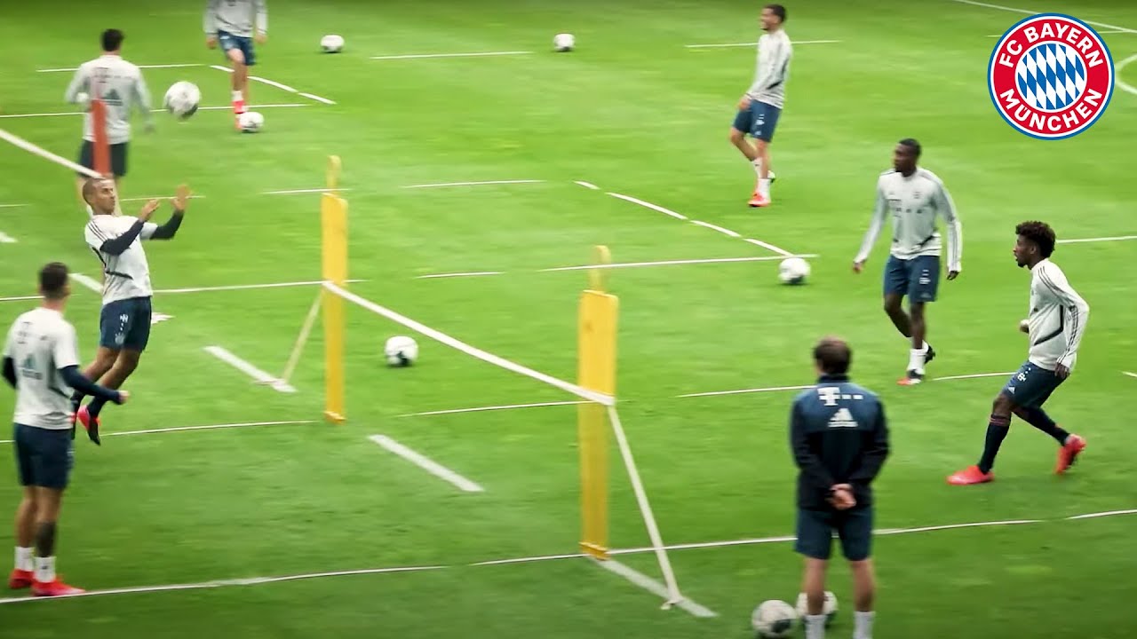 Football tennis match: Thiago & Perišić vs. Alaba & Coman | FC Bayern  Training - YouTube