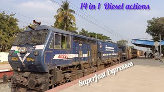 Superfast Diesel actions on Bengaluru-Hubli line, Last Diesel days part-3 l EMDs of Indian railways