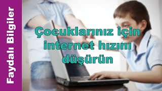 Modemden internet hızı nasıl düşürülür