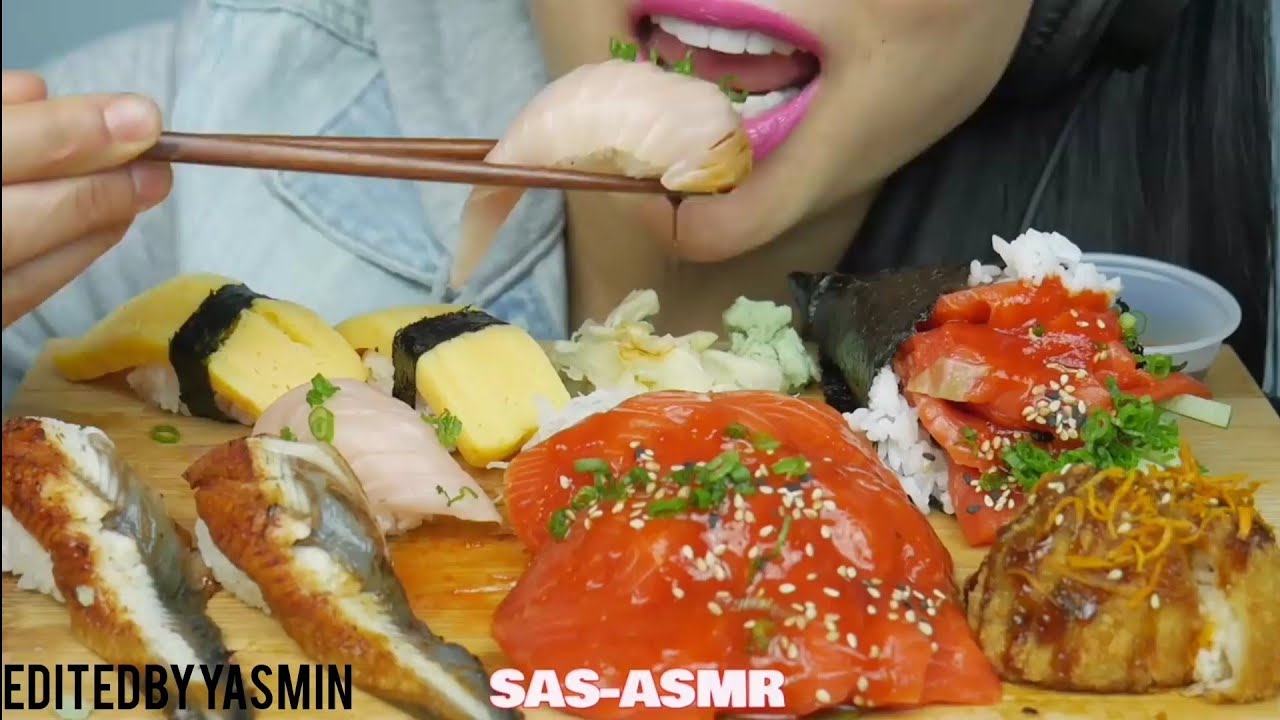 Sas Asmr | Sushi Asmr (EATING SOUNDS) bites only** - YouTube