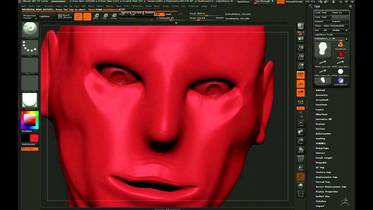 Sculpting In Zbrush 4r7 Youtube