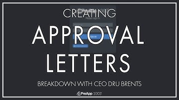 CREATING APPROVAL LETTERS in PreApp 1003 - Breakdown with CEO Dru Brents