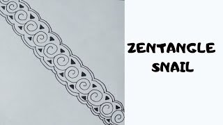 How To Draw Zentangle Snail Pattern - Easy Tutorial
