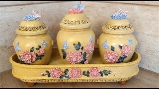 Diy Very beautiful Glass jars Decor / Kitchen decoration idea