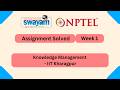 Knowledge Management Week 1 | NPTEL ANSWERS 2026 #nptel2026 #myswayam #nptel #nptelexam
