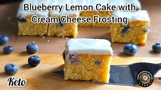 Keto Blueberry Lemon Cake With Cream Cheese Frosting