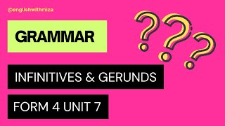 USING INFINITIVES AND GERUNDS (FULL BLAST PLUS 4 UNIT 7) #mrsmchannel