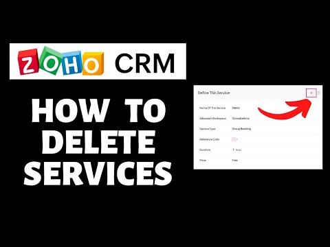 How To Delete Services on Zoho CRM | Zoho CRM Tutorial - YouTube