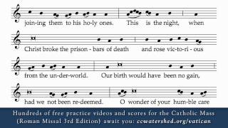 Miniatura del video "Easter Proclamation (Exsultet) - New Translation (Roman Missal 3rd Edition) Practice Recording"