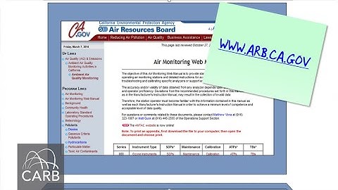 Day 1: Fundamentals of Ambient Air Monitoring - Tour of CARB