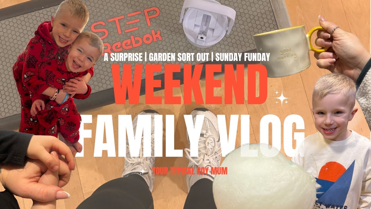 FAMILY OF FOUR WEEKEND VLOG!! A SURPRISE / FAMILY TIME / CLEAR OUTS!!