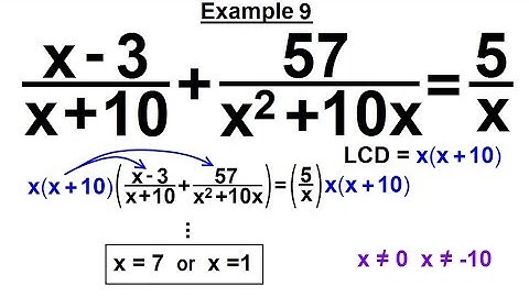 Algebra - Ch. 14: Solving Equations with Rational Expressions (11 of 21) Example 9