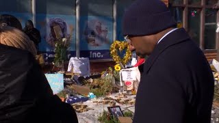 Georgia Sen. Raphael Warnock visits Pretti memorial