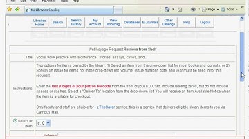 KU Libraries - TripSaver