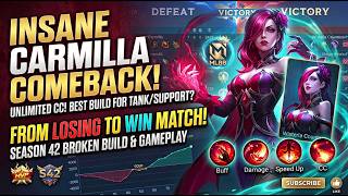 Details Insane Carmilla Comeback 🔥 Top 1 Global Build! Unlimited CC Tank/Support | MLBB News