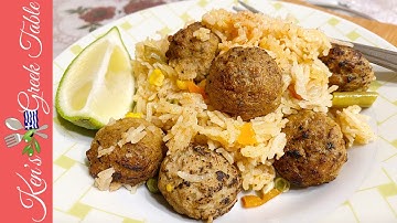 Greek Meatballs & Rice Bake