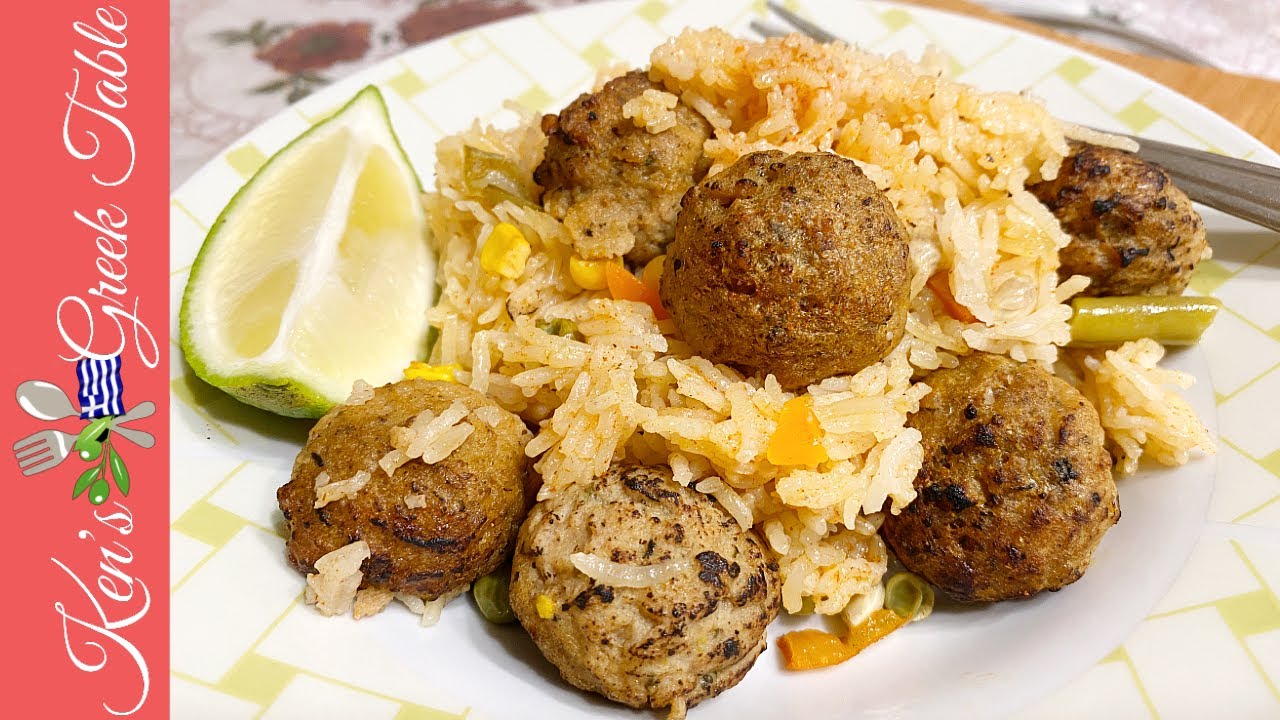 Greek Meatballs & Rice Bake