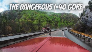 Riding through the dangerous I40 gore in North Carolina