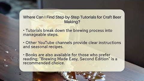 Where Can I Find Step-by-Step Tutorials for Craft Beer Making? | The Pint Guy