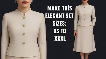 ✅ Crop Jacket & 8-Panel Skirt | Easy Pattern Making Tutorial