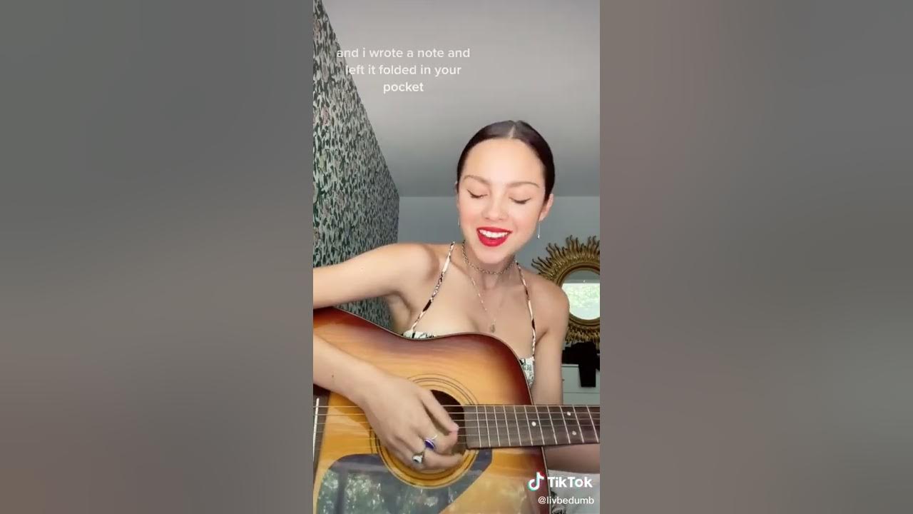 Olivia Rodrigo singing an original song she wrote Olivia Rodrigo singing an original song she wrote