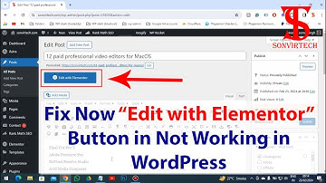 Fix Now "Edit With Elementor" Button is Not Working in WordPress || #ElementorError || 2024
