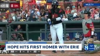 Zyhir Hope hits first homer with Erie