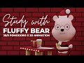 Study with fluffy bear  pomodoro timer 255  christmas pop vibes 