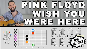 Wish You Were Here by Pink Floyd - Intro, Solo, Verses - Complete Guitar Lesson (How to Play)