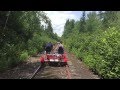 Rail biking on the Adirondack Scenic Railroad