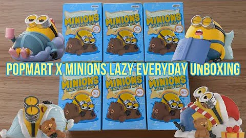 Popmart x Minions Lazy Everyday UNBOXING!!!💛🩵