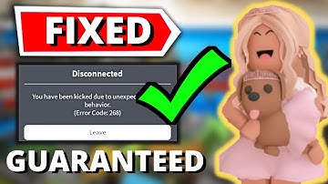 How To Fix Error Code 268 Roblox(Kicked Out Of Server) - Kicked Due To Unexpected Client Behavior
