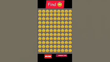 Find the odd emoji 😇 & comment #shorts #spot #eyetest #exam #trending #findthenumber#find#memorytest