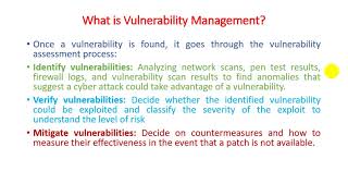 Unit - 1 - Lecture 2 Vulnerability Management