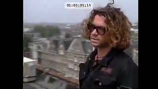 Michael Hutchence on a rooftop in Amsterdam