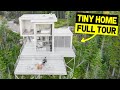 Inside a 300sqft Mountain Top MICRO CHALET in Canada! (Tiny Home Tour)