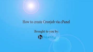 How to create Cronjob via cPanel with Hostify