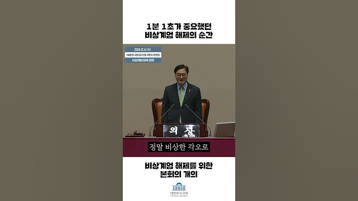 1분 1초가 중요했던 비상계엄 해제의 순간!(국회 본회의)