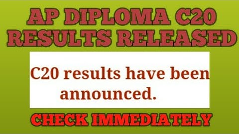 Ap diploma c20 results released|Ap TET 2022|website link|how to check diploma c20 results 2022