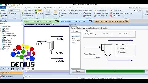 Aspen HYSYS Lecture 24 Cyclone