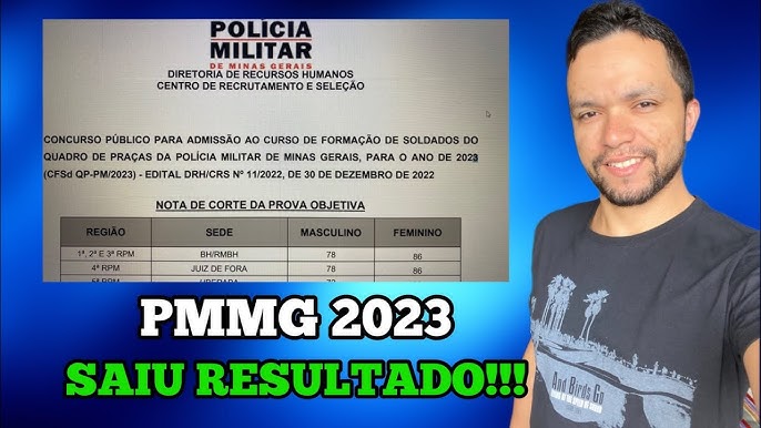 Saiu Nota de Corte PMMG! 